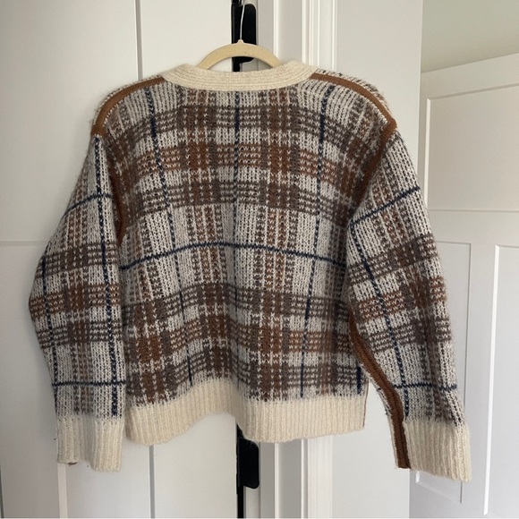 The Great. the Estate Plaid Alpaca Cardigan Sweater - Picture 6 of 6